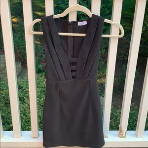 Black Mini Dress with Cut Outs